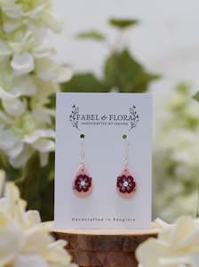 Earrings: Pink Posie Handcrafted Earrings
