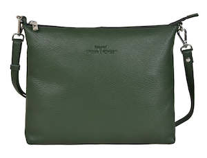 Emma Leather Sling Bag Forest Green