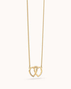 Connected Hearts 18K Gold Plated Necklace