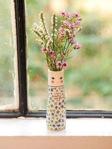 Vase: Folk Friend Bud Vase Life Is Better