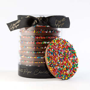 Chocolate: Milk Chocolate Sprinkle Discs