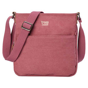 Canvas Bags: Classic Small Zip Top Shoulder Bag Pink