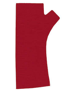 Fingerless Merino Gloves: Regular Length Red Gloves