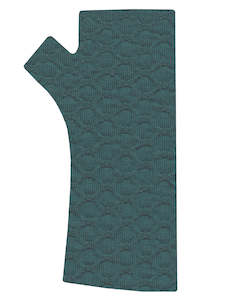 Fingerless Merino Gloves: Teal Crosses Knit Merino Fingerless Gloves