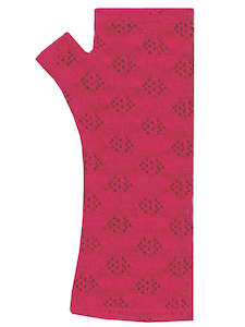 Pink Double Arrow Knit Merino Fingerless Gloves