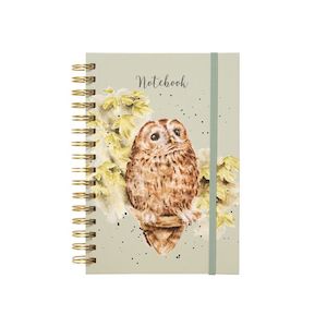 Wrendale Country Set A5 Spiral Notebook Owl