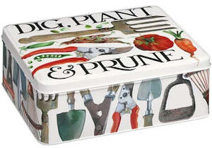 Tinware Collection: Emma Bridgewater Garden Tools Design Deep Rectangle Tin