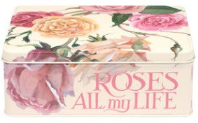 Tinware Collection: Emma Bridgewater Roses and Words Deep Rectangle Tin