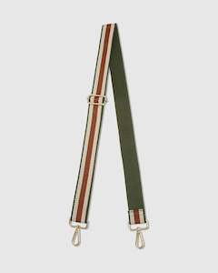 Stripe Webbing Guitar Strap Tan/Khaki