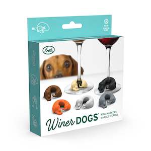 Bar Accessories: Fred Wine Dogs 6 Dog Drink Markers