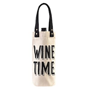 Bar Accessories: Wine Time Bag Natural Black
