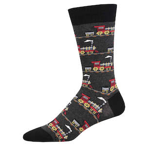 M Choo Choo Train Charcoal Heather Sock