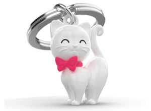 White Cat Key Chain