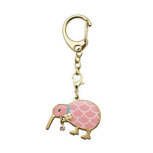 Keychains: Charm Kiwi Style 3 Pink