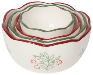 Bowls: Camelia Set of 4 Stoneware Nesting Bowls
