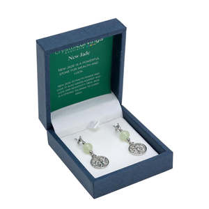 Earrings: Tree of Life Earring New Jade