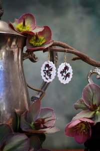 The Crimson Frame Handcrafted Earrings