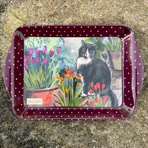 Trays: Small Cat & Tulips Tray
