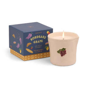 Candles Diffusers: Bordeaux Grape Bistro Ceramic Candle