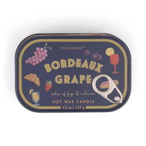 Candles Diffusers: Bordeaux Grape Bistro Tin Candle