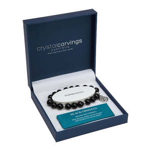 Tree of Life Charm Bracelet Black Obsidian