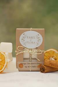 Fabel Flora Soy Wax Melts: Orange, Cinnamon & Clover Soy Wax Melts