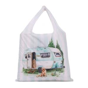 Reusable Eco Bags: Caravan Blue Foldable Shopping Bag