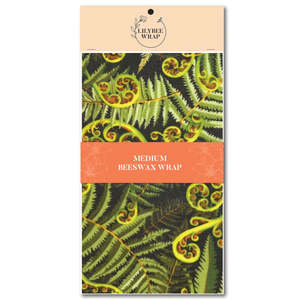 Beeswax Wraps: Koru Fronds Med Beeswax Wrap