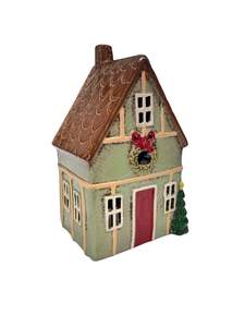 Decor: Xmas Green House TeaLight 050