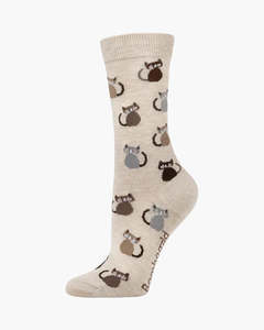 Womans Bamboo Socks: W Cats Bamboo Sand Sock