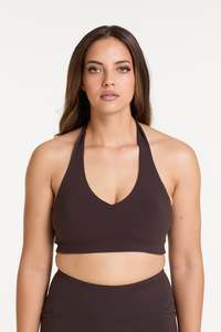 HALTER NECK BRA COCOA