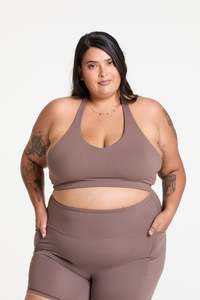 HALTER NECK BRA COFFEE
