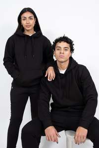 Iathletic Cotton Hoodies: iAthletic Cotton Hoodie - Black