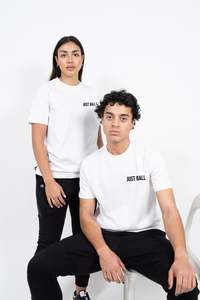 Just Ball Cotton Short Sleeve Tee Small Logo - White