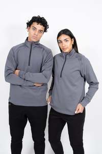 iAthletic Quarter Zip Jacket - Grey