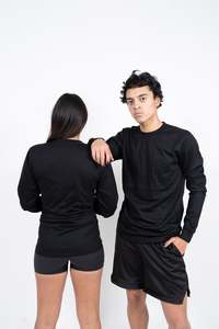 iAthletic Cotton Long Sleeve Tee - Black