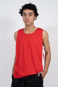 iAthletic Mens Training Reversible Singlet - Red/White