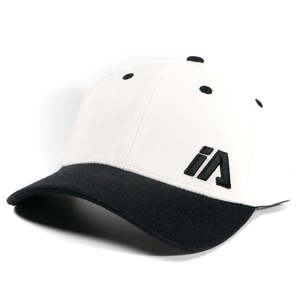 Hats: iAthletic Snapback Cap - Off-White/Black