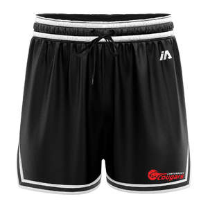 Canterbury Cougars: Cougars Black/White Women's Casual Basketball Shorts