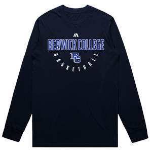 Berwick College: Berwick College Cotton Long Sleeve Tee - Navy