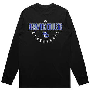Berwick College Cotton Long Sleeve Tee - Black
