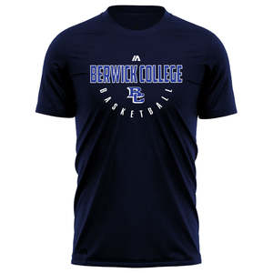 Berwick College: Berwick College Performance Short Sleeve Tee - Navy Marle