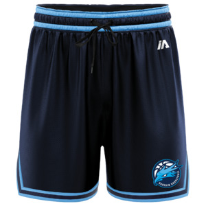 Darebin Basketball: Darebin Basketball Casual Shorts - Navy/Carolina