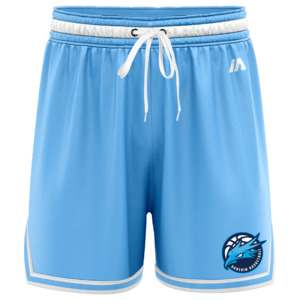 Darebin Basketball Casual Shorts - Carolina/White