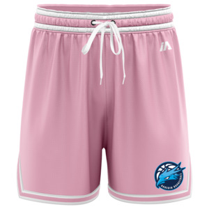 Darebin Basketball Casual Shorts - Pink/White
