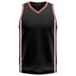 Custom Cut And Sew Jerseys: Custom Cut and Sew Jerseys - Black/Red/White