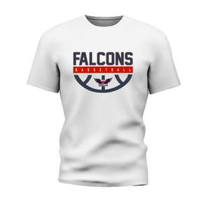 'Team Falcons' Cotton Short Sleeve Tee - White