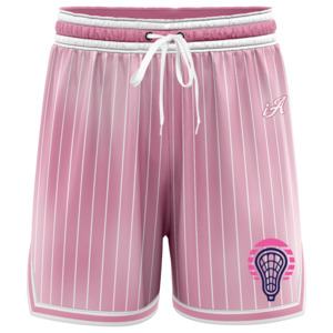 New Collection: Lacrosse Australia U15 Nationals Casual Shorts - Faded Stripe Pink