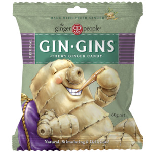 Travel Sickness: Gin Gins Original Chewy Ginger Candy 60g