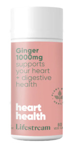 Natural Remedies For Travel Sickness: Lifestream Bioactive Ginger Vege Caps 60